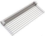Surpahs Over the Sink Multipurpose Roll-Up Dish Drying Rack (Warm Gray, Large)